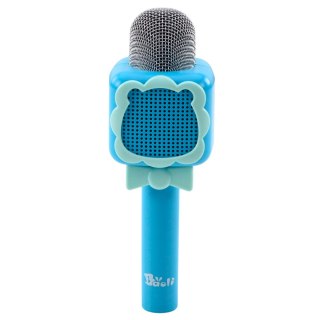 Bezprzewodowy Mikrofon Bluetooth Karaoke Nagrywanie Zmiana Głosu Niebieski LEAN Toys