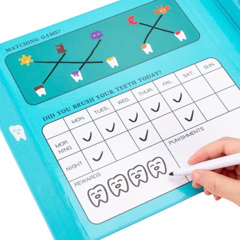 Drewniany Zestaw Małego Dentysty Książka Magnetyczna Zęby Narzędzia LEAN Toys