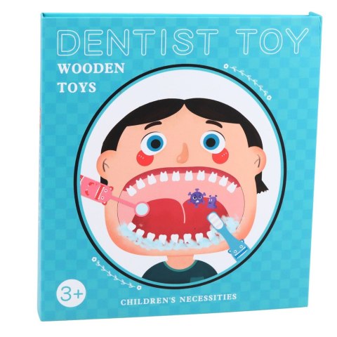 Drewniany Zestaw Małego Dentysty Książka Magnetyczna Zęby Narzędzia LEAN Toys