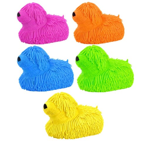 Gniotek Sensoryczny Do Rozciągania Ściskania Pies z Frędzlami Świecący LED LEAN TOYS