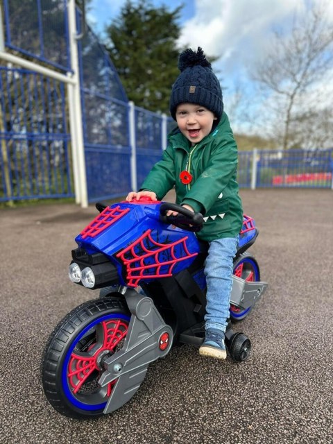 Jeździk elektryczny dziecięcy Huffy Motocykl Spider-Man (17345W)
