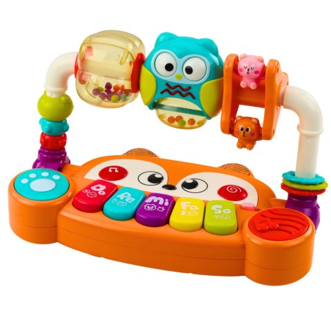 Pianinko Edukacyjne Interaktywne Grzechotki Sowa Pomarańczowe LEAN Toys