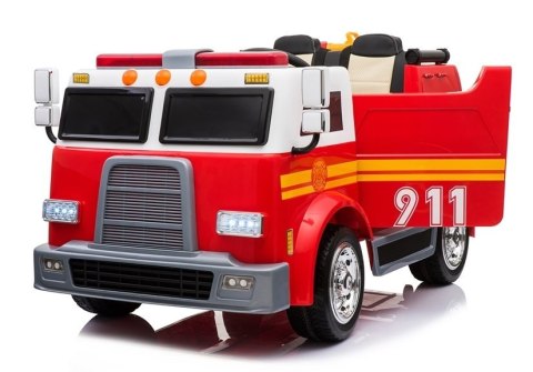 Wóz Strażacki na Akumulator Czerwony Dla Dzieci Pilot LL911 LEAN CARS