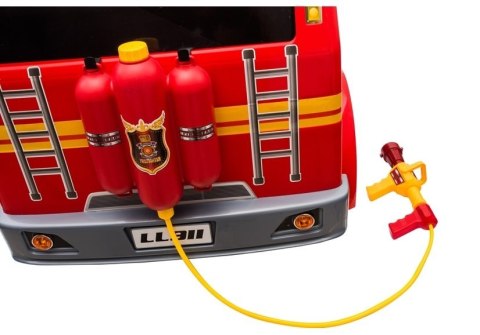 Wóz Strażacki na Akumulator Czerwony Dla Dzieci Pilot LL911 LEAN CARS