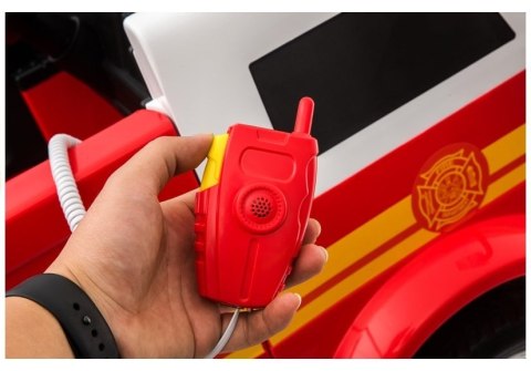Wóz Strażacki na Akumulator Czerwony Dla Dzieci Pilot LL911 LEAN CARS