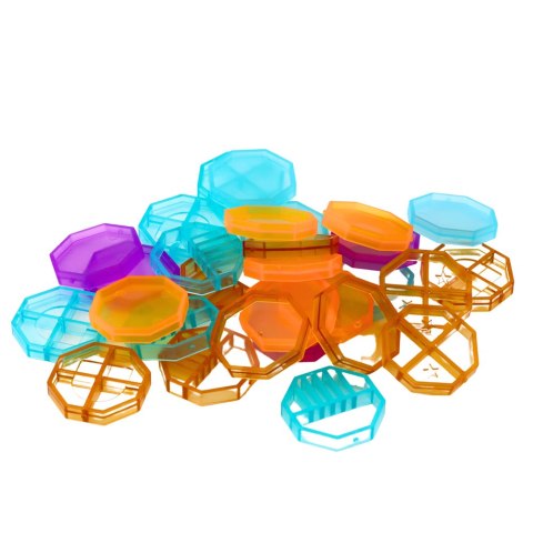 Zestaw Klocki Magnetyczne W Walizce Kolorowe 57 El LEAN Toys