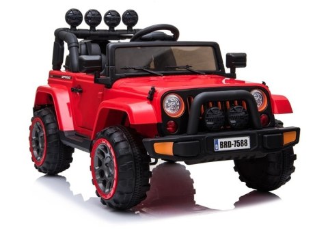Auto na Akumulator Jeep BRD-7588 Czerwony 4x4 LEAN CARS