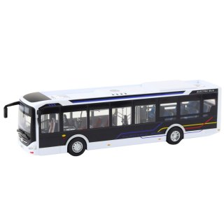 Autobus Metalowy Miejski Światła Dźwięk 1:42 Biały LEAN Toys