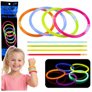 Bransoletki Opaski Fluorescencyjne Świecące W Ciemności Neon Stick 5 szt. LEAN TOYS
