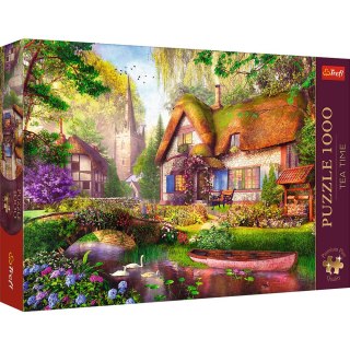 Puzzle - 1000 Premium Plus - Tea Time: Urocza chatka w lesie - Trefl 10804