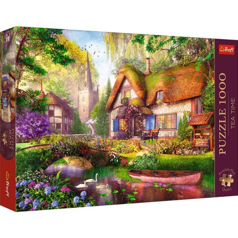Puzzle - 1000 Premium Plus - Tea Time: Urocza chatka w lesie - Trefl 10804
