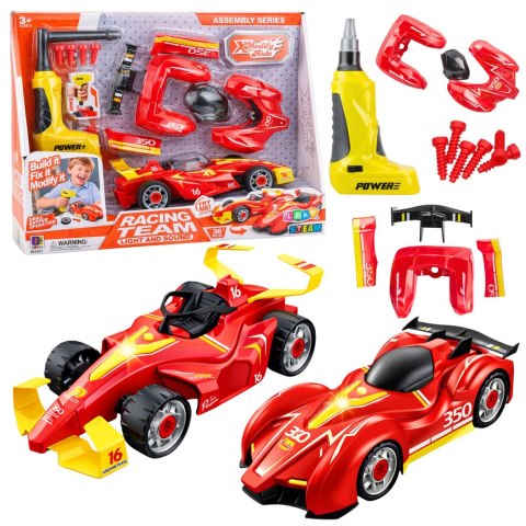 Zestaw Do Tuningu Auta Samochód Wyścigówka Do Skręcania Wkrętarka Światła LEAN Toys