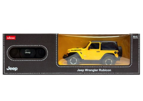 Auto JEEP Wrangler JL Rubicon Zdalnie Sterowany RC Rastar Żółty 1:24