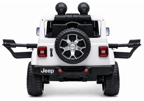 Auto na Akumulator Jeep Rubicon Światła LED MP3 Pilot 4x4 Biały