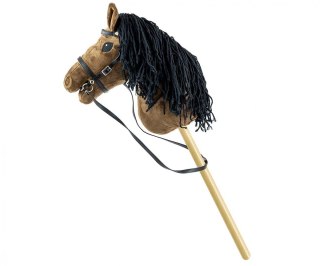 Koń na kiju Hobby Horse Dark Brown brązowy