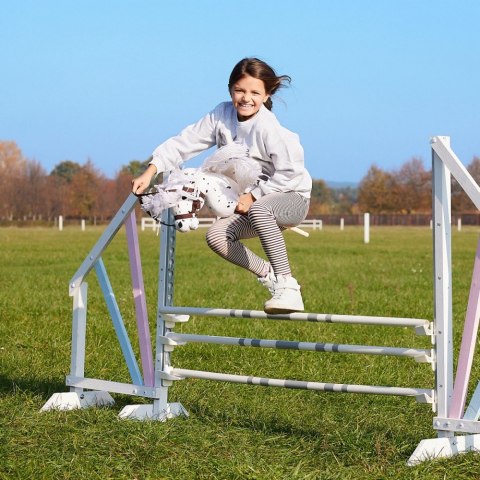 Koń na kiju Hobby Horse HOPPIHORSE A3 Leopard - biały, maść tarantowata Tootiny