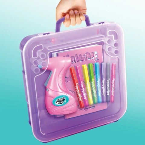 Projekt Art - Walizeczka małej artystki Kawaii - Kreatywny zestaw z elektronicznym aerografem