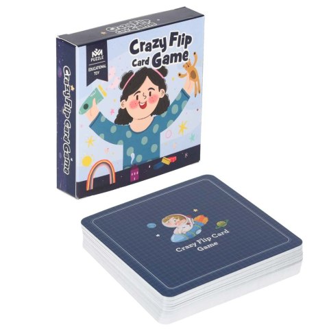 Gra na spostrzegawczość znajdź parę Crazy Flip 54 karty i dzwonek Kik Sp. z o. o. Sp. k.