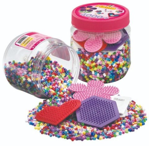 Hama Koraliki i podstawki w pojemniku