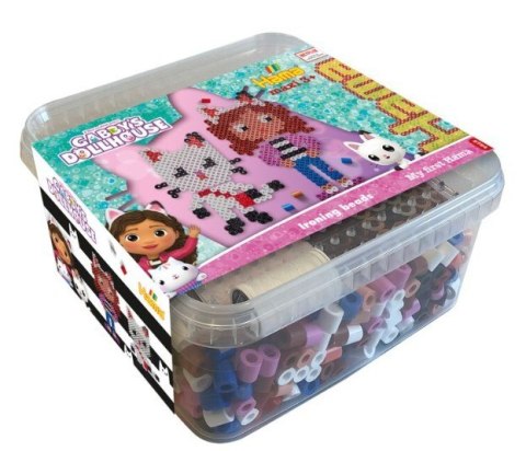 Hama Maxi koraliki i podstawka w pudełku Koci Domek Gabi