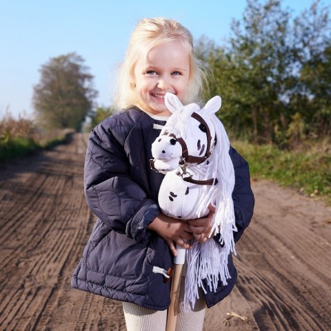 Koń na kiju Hobby Horse HOPPIHORSE A4 Leopard - biały, maść tarantowata Tootiny