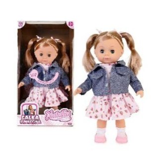 Lalka Natalia mówi po polsku 39 cm w granatowej kurtce Artyk