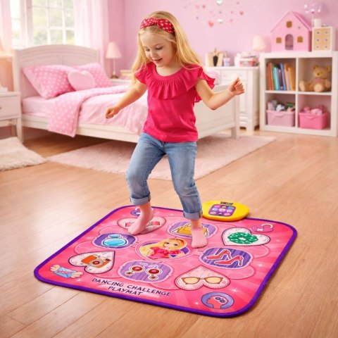 Mata Taneczna Muzyczna Interaktywna Jednorożec Bluetooth 5 Trybów Różowa