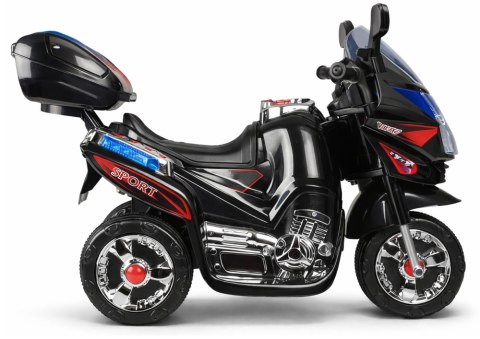 Motor Na Akumulator HC8051 Dla Dzieci Czarny Ścigacz Światła Led Dźwięki