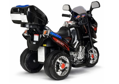 Motor Na Akumulator HC8051 Dla Dzieci Czarny Ścigacz Światła Led Dźwięki