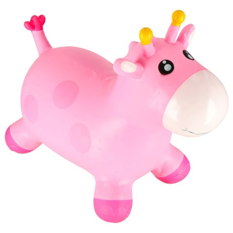 Skoczek dla dzieci do skakania z pompką gumowy różowa żyrafa Kik Sp. z o. o. Sp. k.