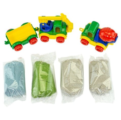 Zestaw Piasek dynamiczny i Fluffy - Plac budowy