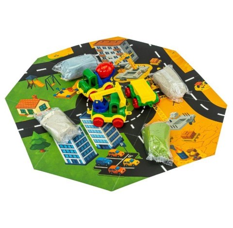 Zestaw Piasek dynamiczny i Fluffy - Plac budowy