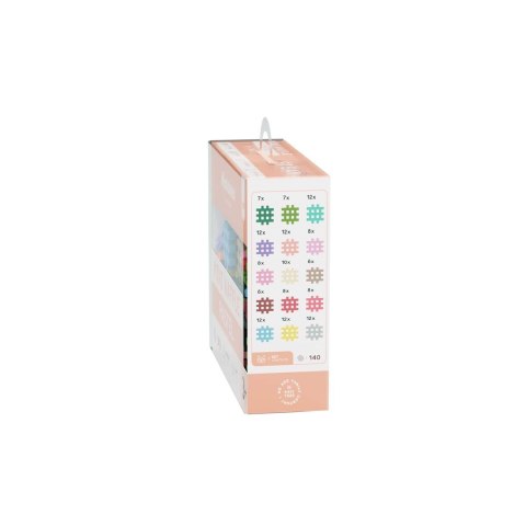 MARIOINEX Klocki Mini Waffle Pastel, 140 elementów