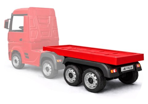 Naczepa do pojazdu na akumulator HL358 Mercedes Scania Actros czerwona