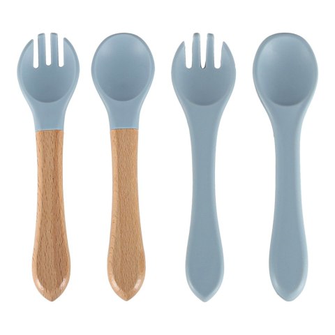 Naczynia silikonowe dla dzieci zestaw 8 elementów niebieski Kik Sp. z o. o. Sp. k.