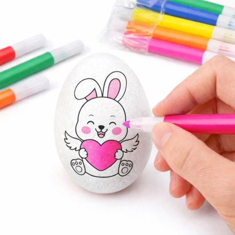 Jajka Wielkanocne Styropianowe Do Malowania Pisaki Wzór Zając E 6szt