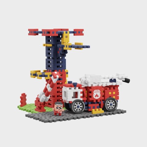 Klocki konstrukcyjne Marioinex Mini Waffle - City: Remiza Strażacka, 280 elementów