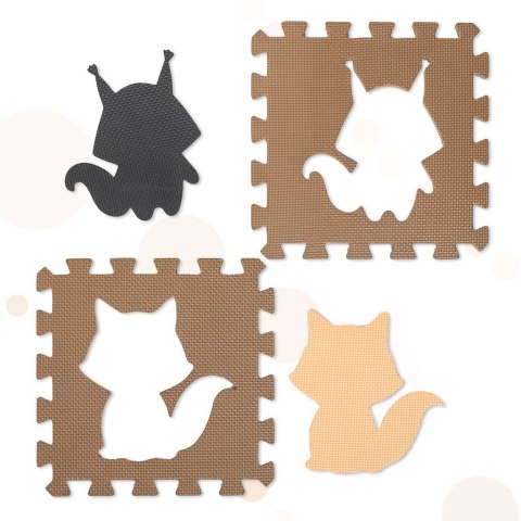 Mata edukacyjna piankowa puzzle beż 85 x 85 cm 9 elementów Kik Sp. z o. o. Sp. k.