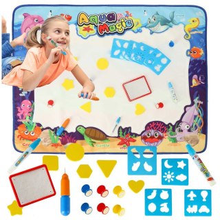 Mata wodna do malowania rysowania wodą XXL pieczątki szablony zestaw 100 x 80 cm Kik Sp. z o. o. Sp. k.