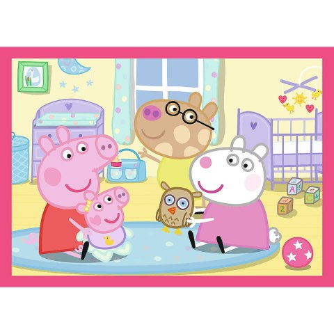 Puzzle - 4w1 (12, 15, 20, 24) - Peppa uwielbia przygody - Świnka Peppa - Trefl 34672