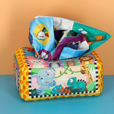 Sorter pudełko z chusteczkami sensoryczne montessori pluszowe cyfry litery Kik Sp. z o. o. Sp. k.