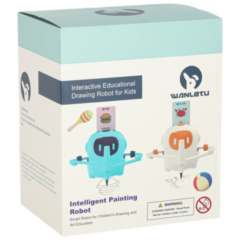 Zabawka interaktywna edukacyjna robot nauka rysowania fiszki mazaki pomarańczowy Kik Sp. z o. o. Sp. k.