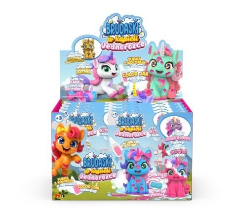 Figurki Brudaski w kapieli Jednorożce 12 sztuk Display