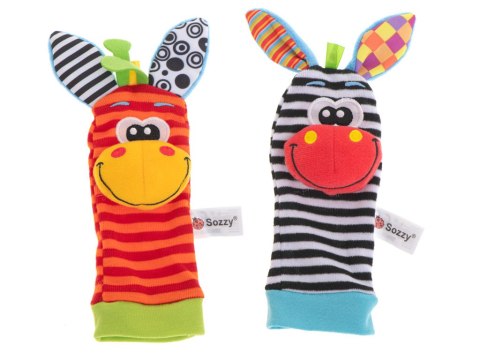 Grzechotka zabawka skarpetki na nóżki stopy 2szt. Kik Sp. z o. o. Sp. k.