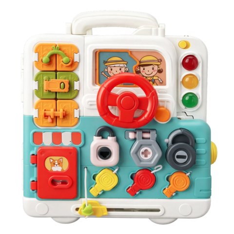 Interaktywna Książka Tablica Edukacyjna Manipulacyjna Światła Dźwięki 16el.