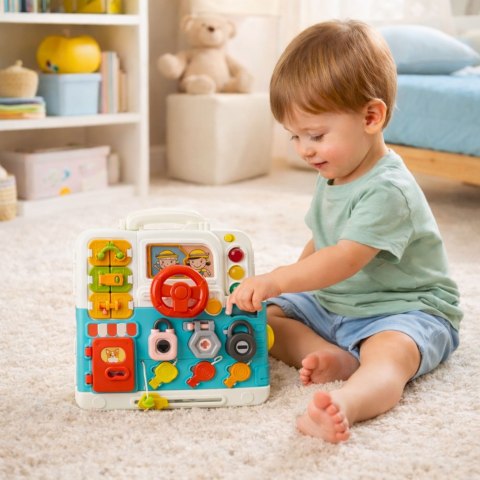 Interaktywna Książka Tablica Edukacyjna Manipulacyjna Światła Dźwięki 16el.