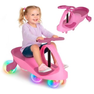 Jeździk grawitacyjny LED Swing Fix S3 świecące koła różowy Kik Sp. z o. o. Sp. k.