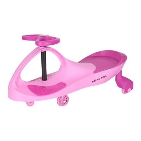 Jeździk grawitacyjny LED Swing Fix S3 świecące koła różowy Kik Sp. z o. o. Sp. k.