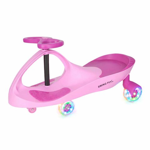Jeździk grawitacyjny LED Swing Fix S3 świecące koła różowy Kik Sp. z o. o. Sp. k.
