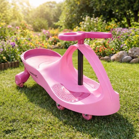 Jeździk grawitacyjny LED Swing Fix S3 świecące koła różowy Kik Sp. z o. o. Sp. k.